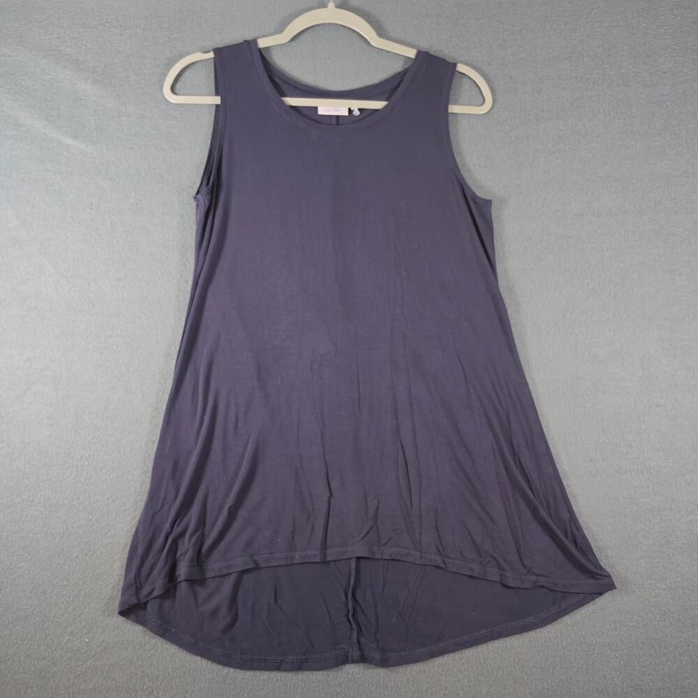 LOGO Layers Lori Goldstein EUC Womens XS Sleeveless Tank Top High Low Purple